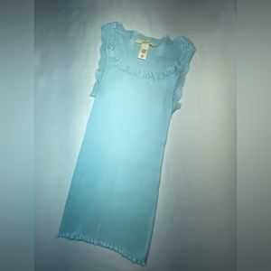 Merona Ribbed Tank with Lace Trim | medium | Blue